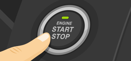 Noen trykker på start/stopp-knappen og slår av motoren