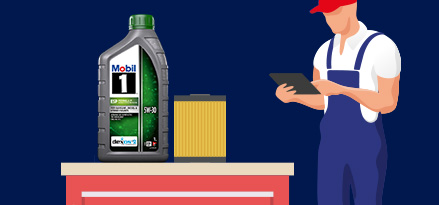 Banner for oljefilterbytte